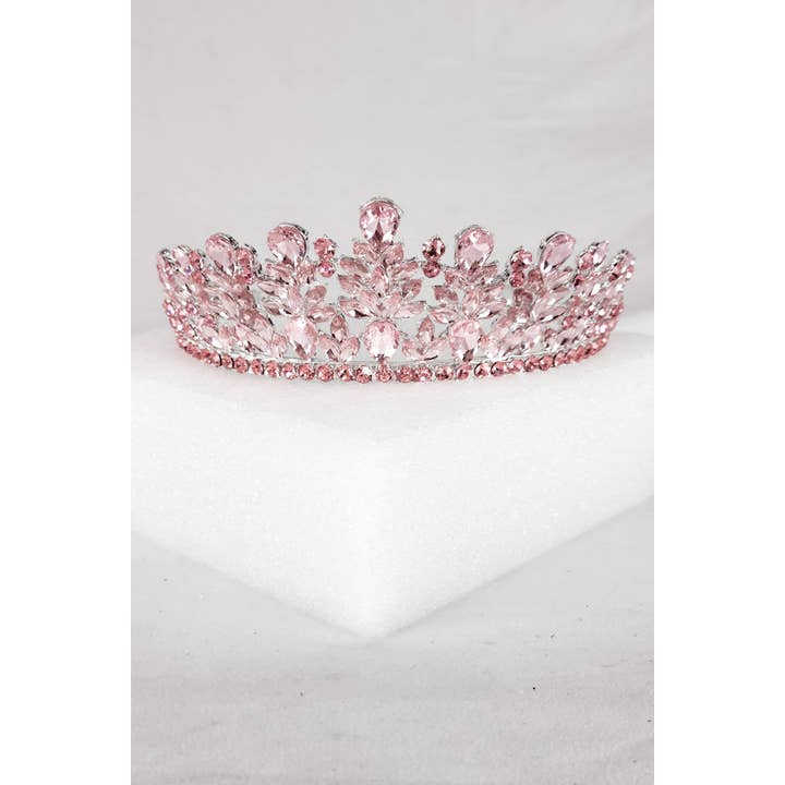 Chicas - Wholesale Tiara - Women's - Metal tiara with jewel rhinestones, one size fits all HT97115