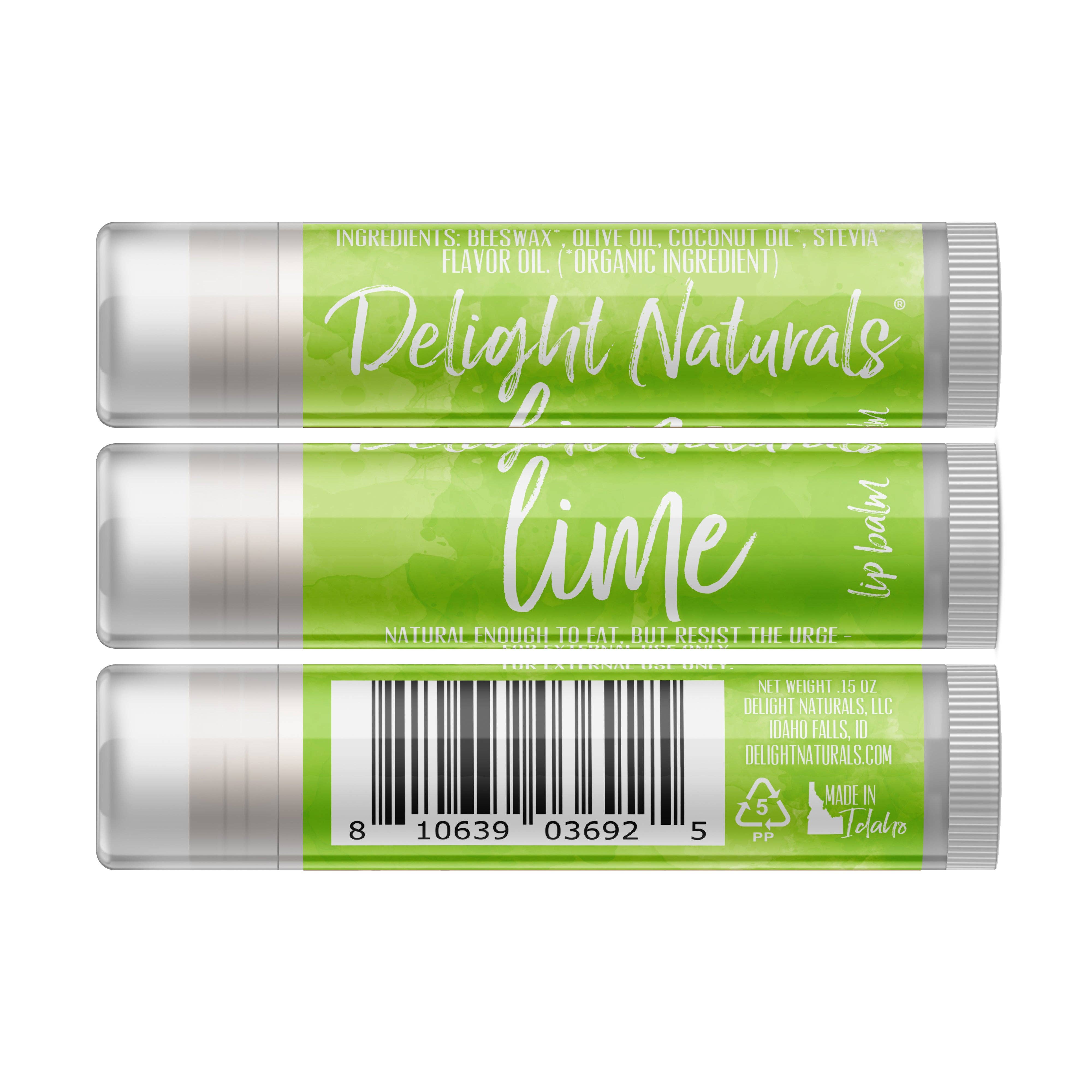 Delight Naturals - Wholesale Lip Balm - Lime Lip Balm1