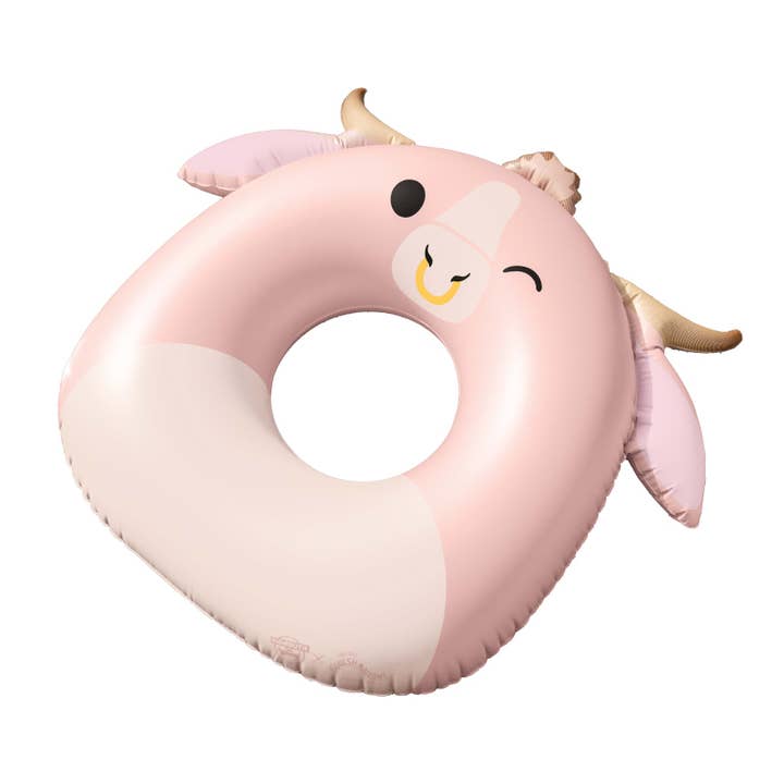 BigMouth Inc - Wholesale Inflatables - Squishmallows Howland the Cow 36 in Ring Pool Float