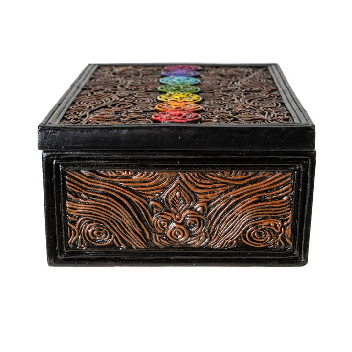 Pacific Trading – Caixa decorativa por atacado – Caixa de Tarô dos 7 Chakras5