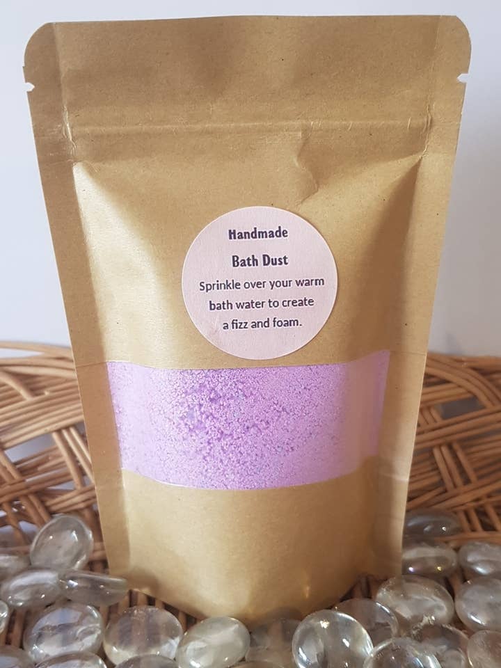 Pink, Purple and Blue Mix Bath Dust Bag - 100g for wholesale by Enchanting Bath Bombs