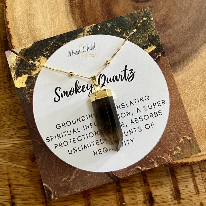 Large Gold Smokey Quartz Pendant for wholesale by Moon Child