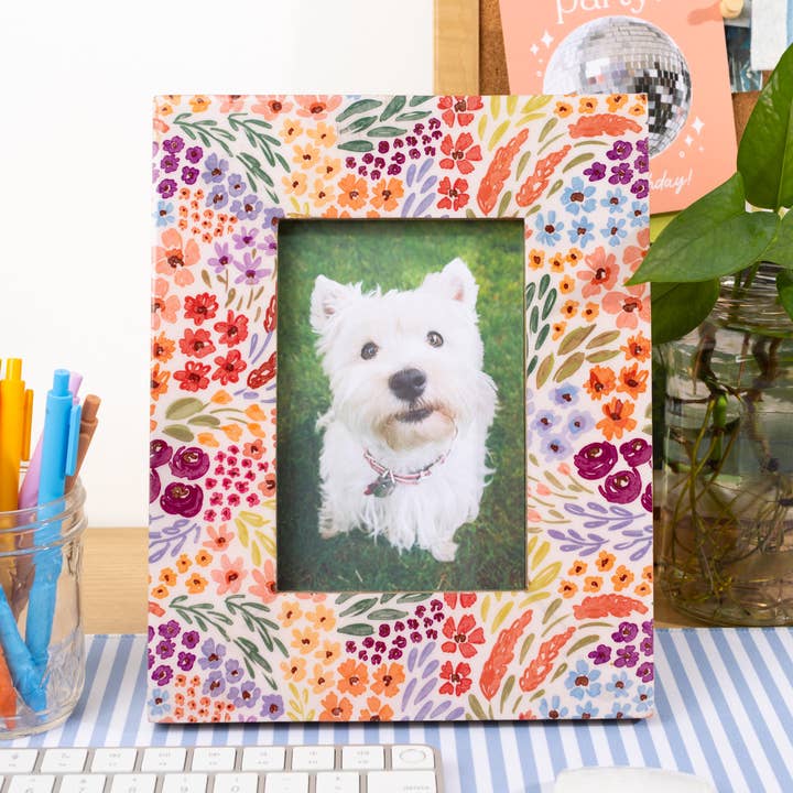 Cadre en bois de manguier Countryside Blooms pour la vente par Elyse Breanne Design