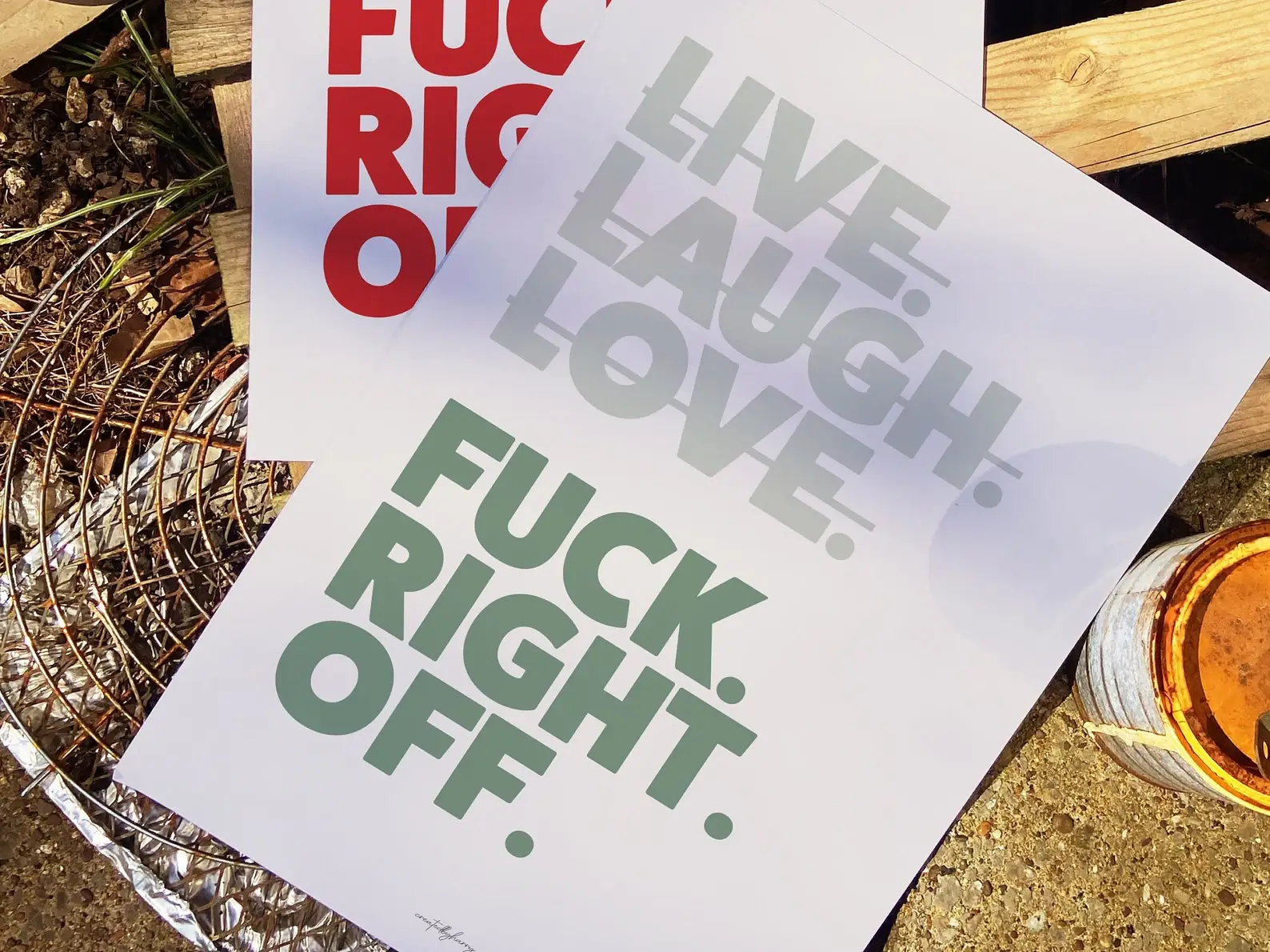 Createdbyharry - Wholesale Art Print - Live Laugh Love Fuck Right Off Wall Art Print2