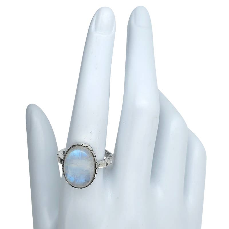 Amberman - Vendita all'ingrosso Anelli cocktail/statement - anello in argento sterling con pietra di luna1