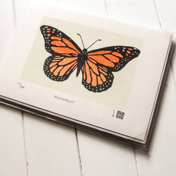 "Monarch" Fine Art Limited Edition Serigraph for wholesale by Midnight Oil Studio & Workshop