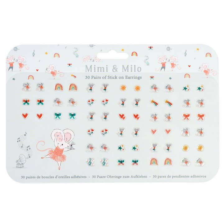 Bobangles - Wholesale Earrings - Kids - Rex London Stick on Earrings - Mimi and Milo