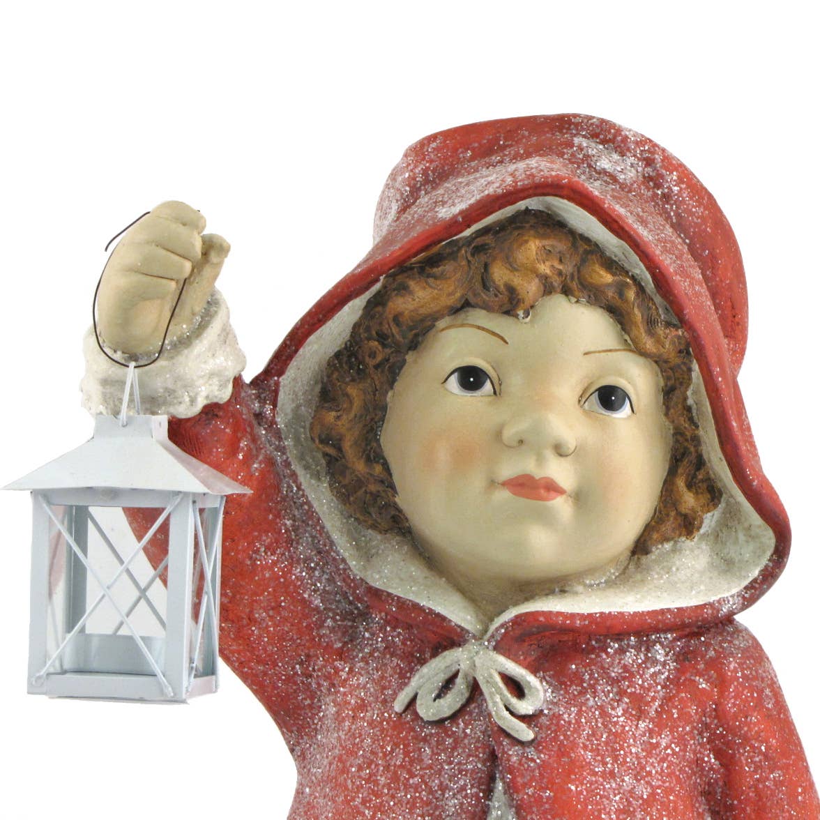 Zaer Ltd. International - Wholesale Christmas Decoration - Red Cloak Christmas Tushkas with Book & Lantern- 2PC/Set7