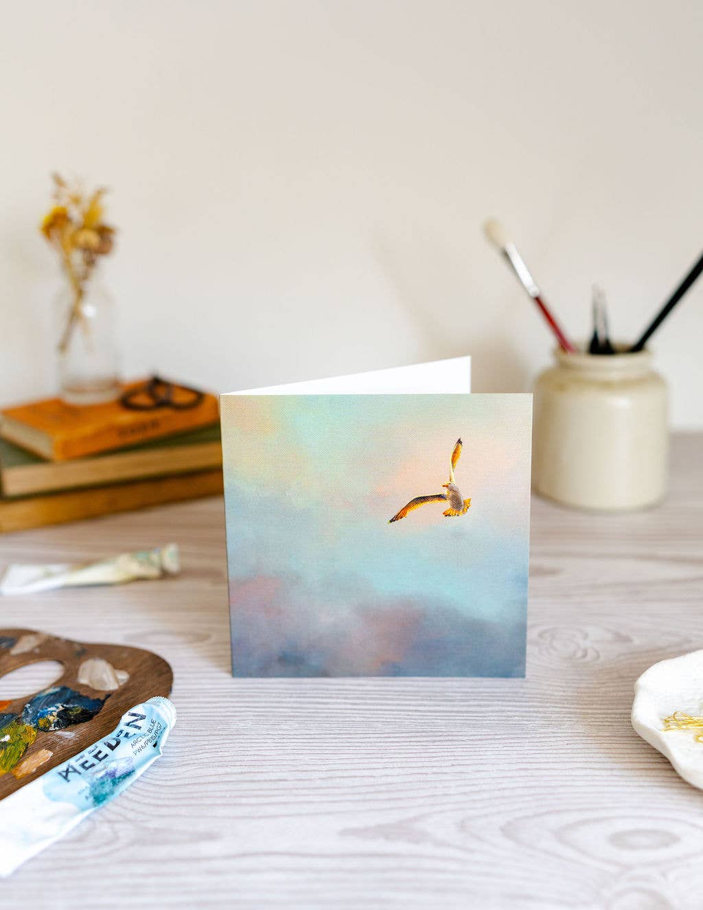 Portrait of Clouds - Wholesale Everyday Greeting Card - Seagull Greetings Card "Prevail" - Luxury Textured Cardstock