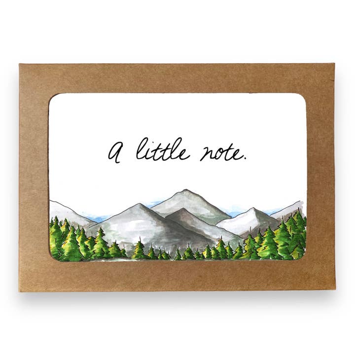 Mountain Range Boxed Note Cards - A Little Note for wholesale by Whimsicals Paperie