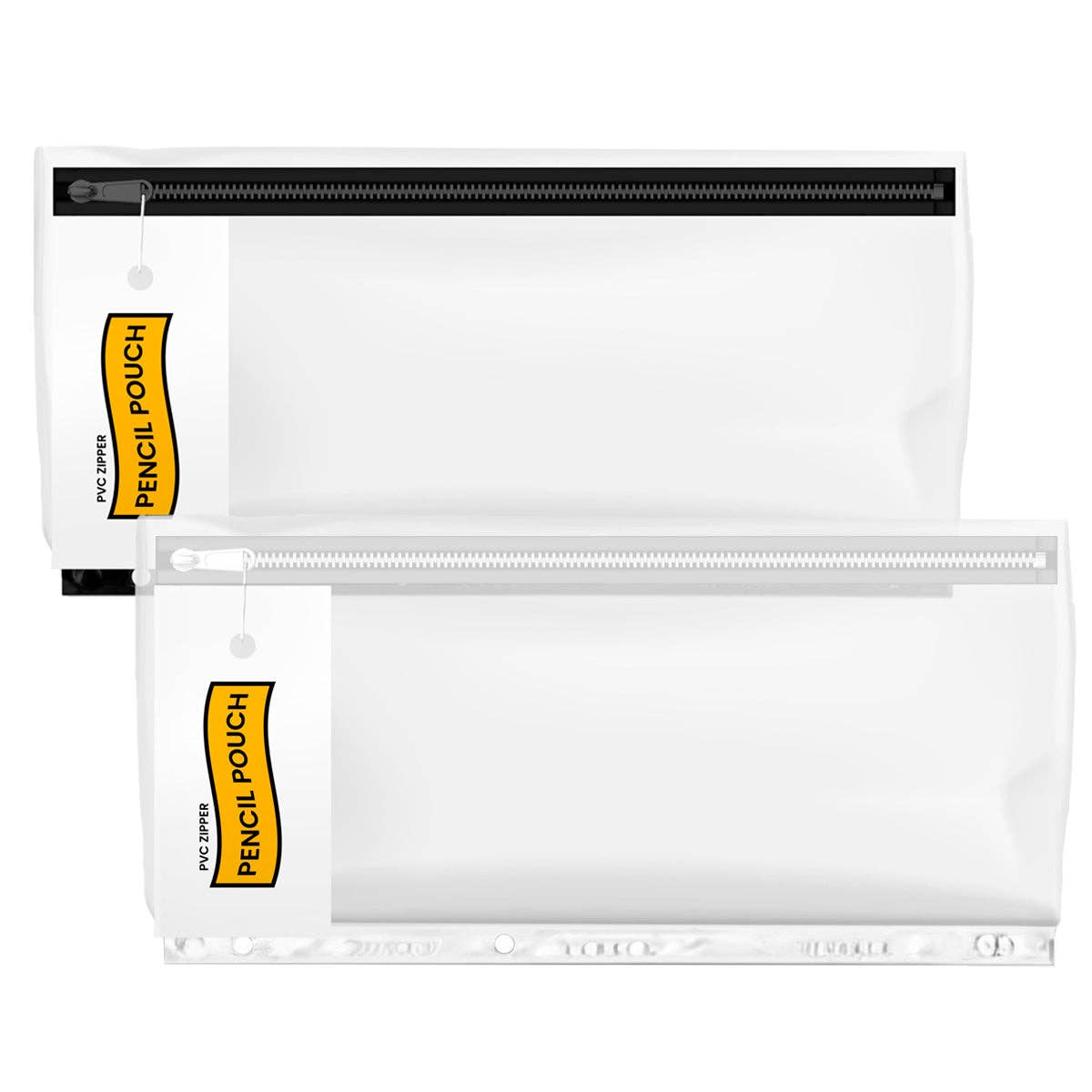Eclips USA – wholesale Pencil case/pouch – Clear PVC Zipper Pencil Pouch – 6.25x10 in – 60 Count0