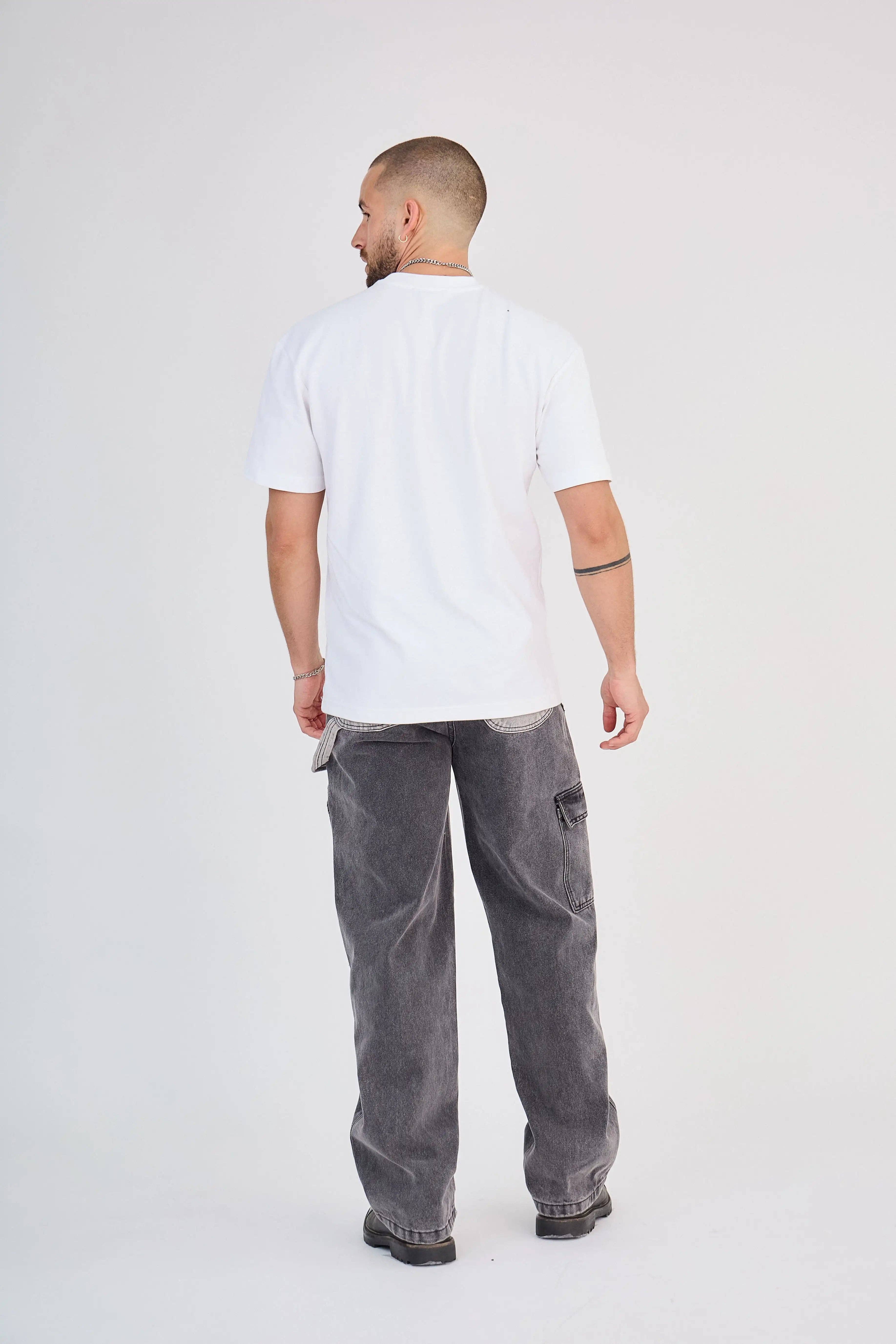 TOP MONDAY – wholesale Jeans – Men’s – Black/Grey Two-Tone Cargo Jeans2