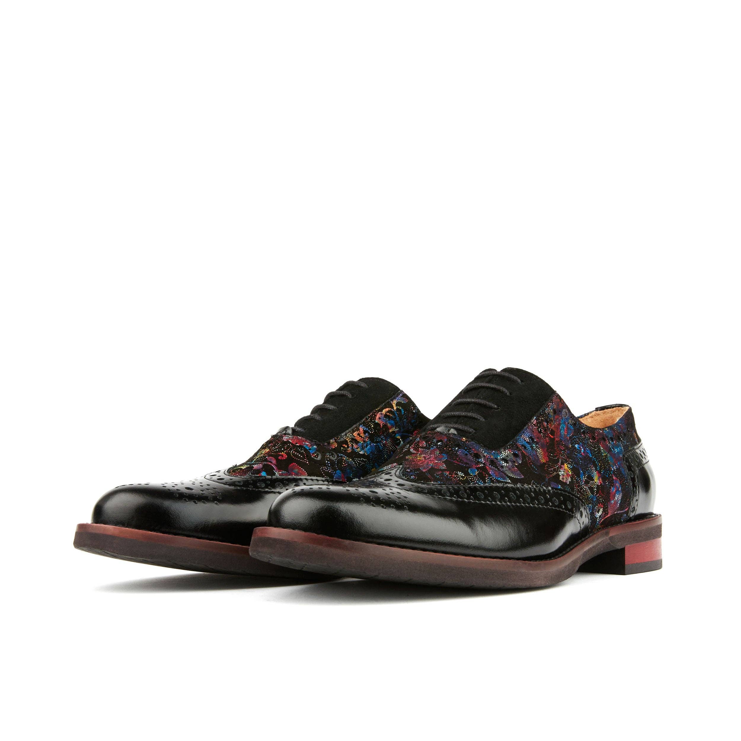 Embassy London – wholesale Brogue shoes – Women's – Vivienne - Black Flower8