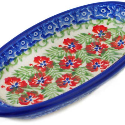 Condiment Dish 6" Midsummer Bloom Theme for wholesale by Polmedia Polish Pottery