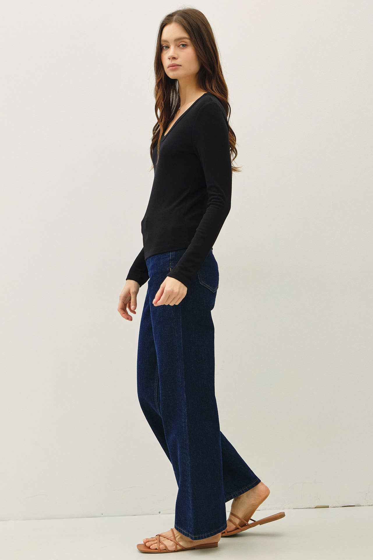 Be Cool - Wholesale Knit Top - Women's - SOFT JERSEY U NECK LONG SLEEVE22