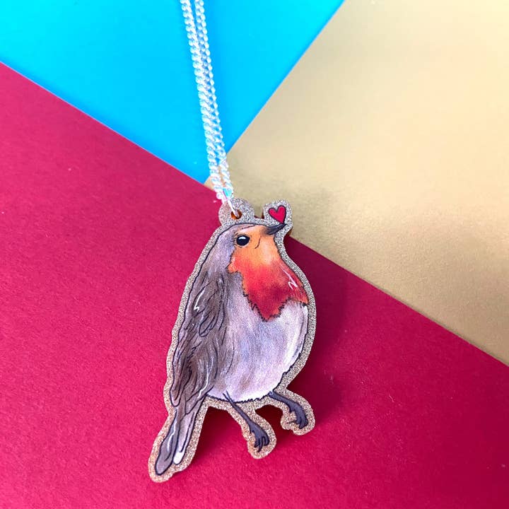 Robin Necklace, Bird Jewellery for wholesale by Just Daydreaming
