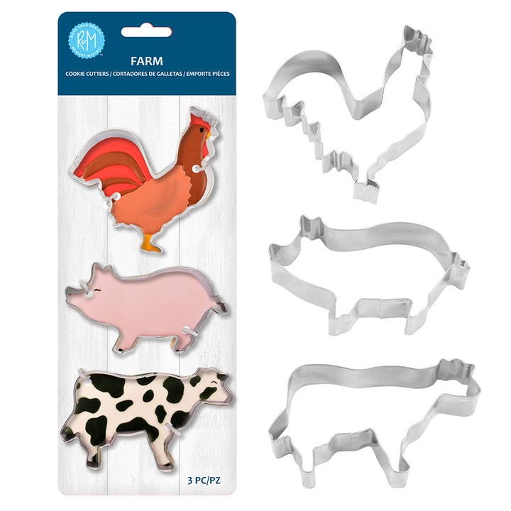 R&M International - Wholesale Cookie Cutter - Farm 3 PC Cookie Cutter Set2