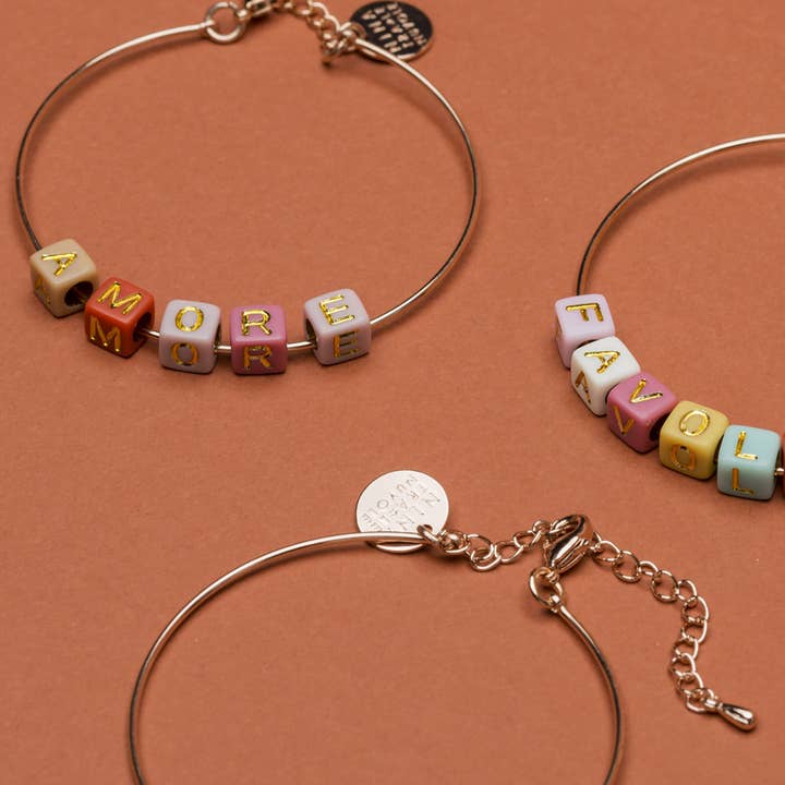 Rainbow Bangle | gold plated | made in Italy for wholesale by NINA TRA LE NUVOLE