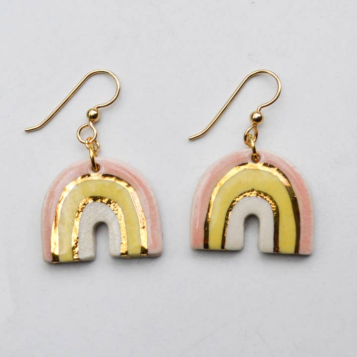 Color Arc Earrings – Pink Lemonade for wholesale by Lilikoi Project