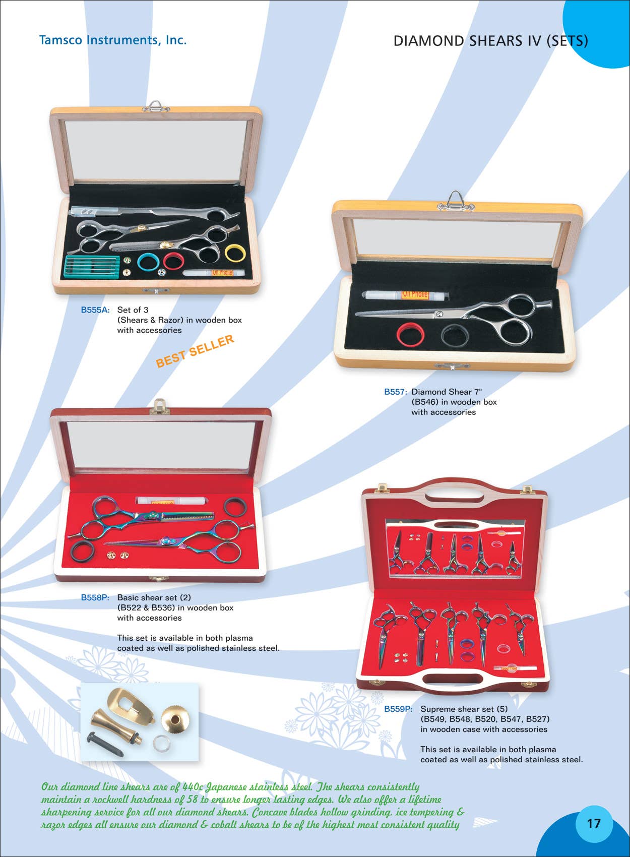 MAYA Cosmetics – wholesale Hair scissors – Hair Styling Set  of 5 Shears with Accessories0