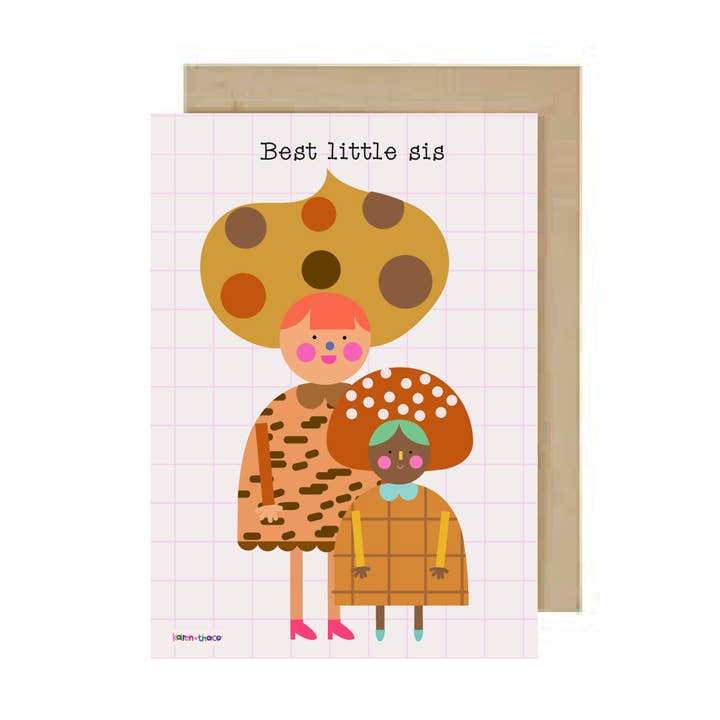 Bästa lilla sis gratulationskort - Bästa systerkort för wholesale av karen thaco