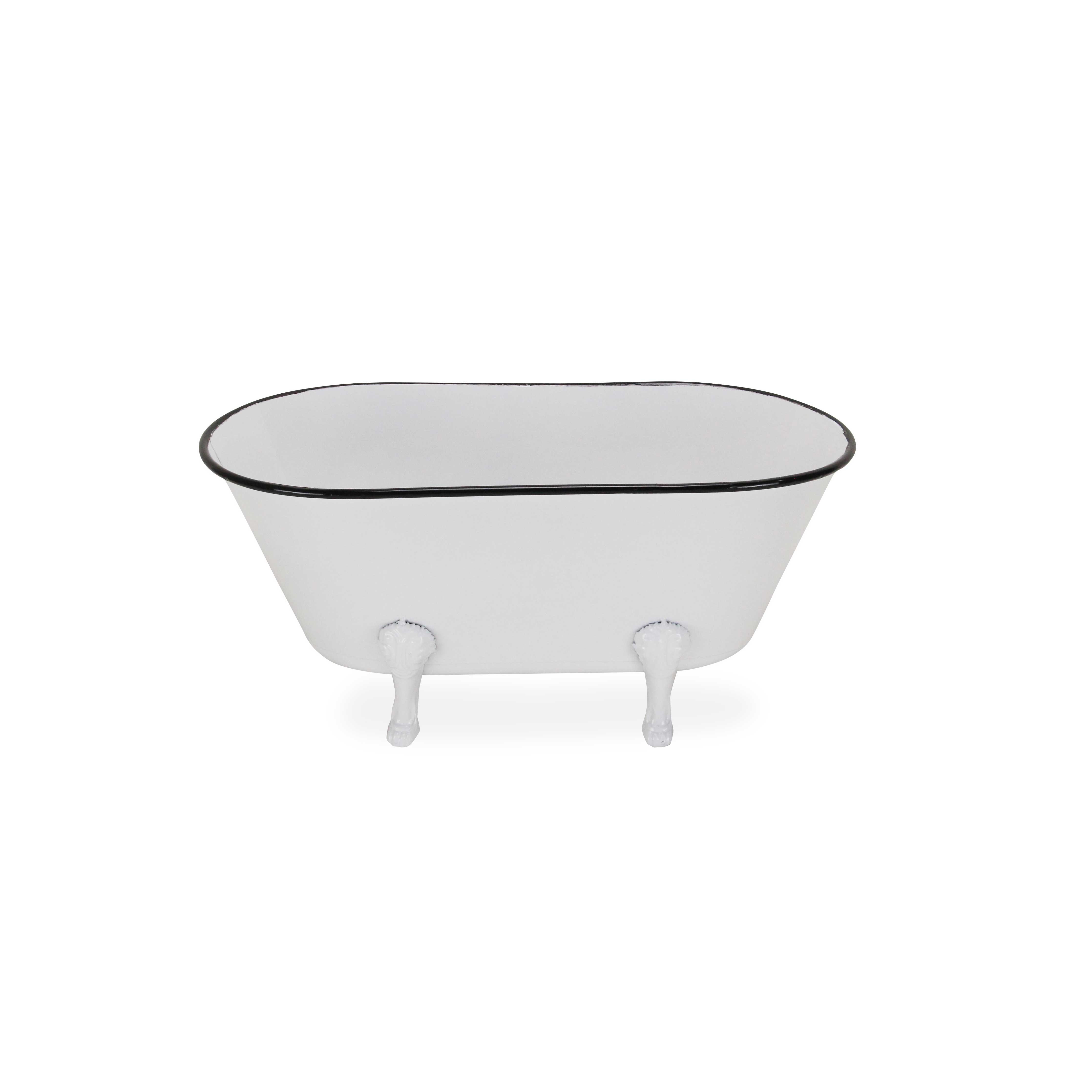Cheungs Home Decor – wholesale Bath caddy – Lavande Metal Fleur-de-Lis Tub Decor - White2