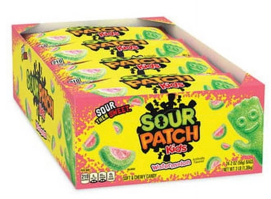 O'Shea's Candies Sweet Shop - Wholesale Gummy - Nostalgic Watermelon Slices 🍉 Sour Patch 24ct Display Box2