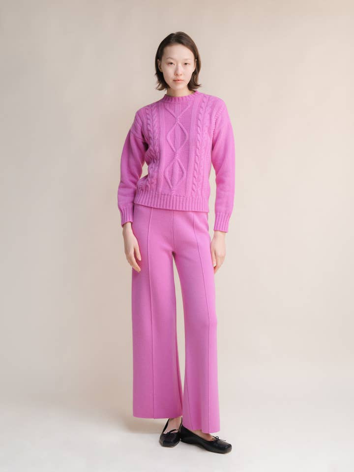 Lèmme - Wholesale Knit Sweater - Women's - Cashmere Mix Cable Knit Sweater4