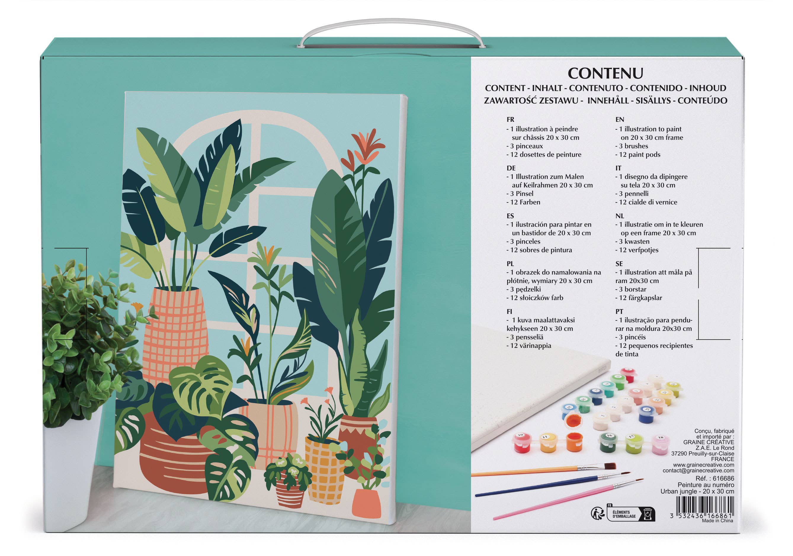 Graine Créative - Vente Kit de bricolage - PEINTURE AU NUMERO 30x20 URBAN JUNGLE4