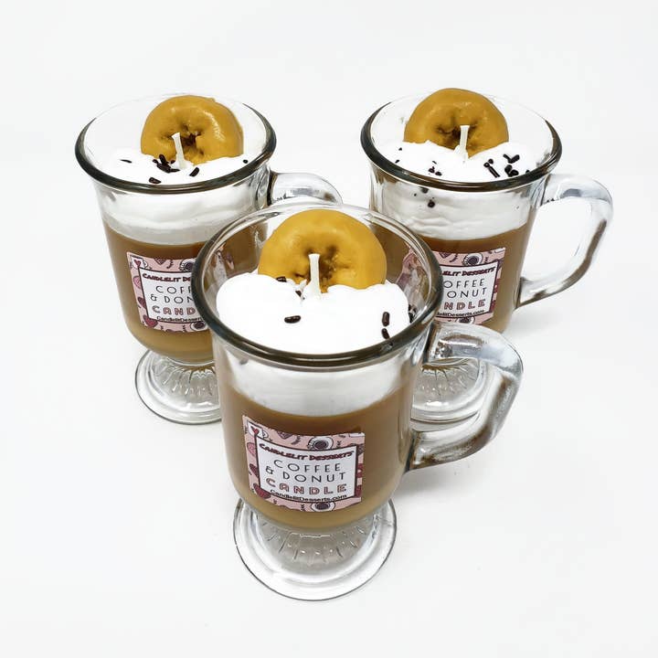 Candlelit Desserts - Wholesale Novelty Candle - Coffee & Donut Candle1