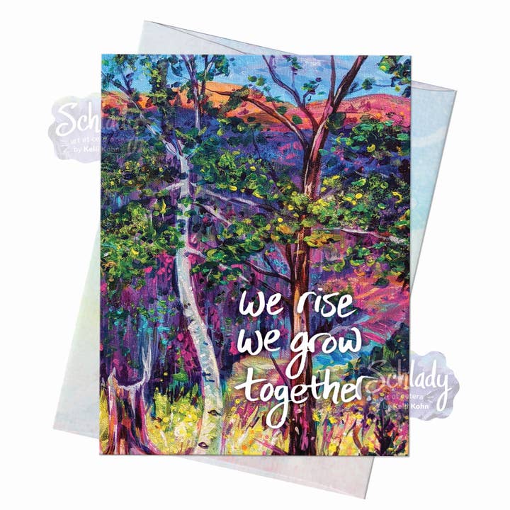 We Rise We Grow Together - Nature Friendship Card for wholesale by Schlady