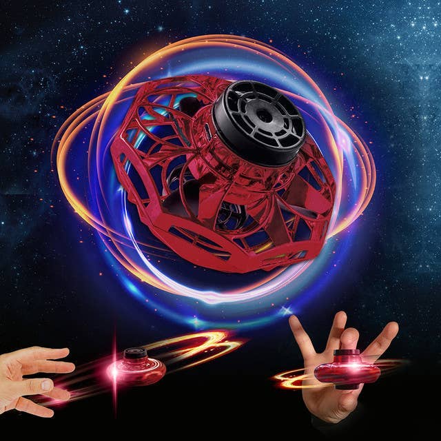 The Source Wholesale Inc. - Wholesale Fidget Toy - Kids - Vortex UFO Spinner (Red) - Electronic Flying Fidget Spinner