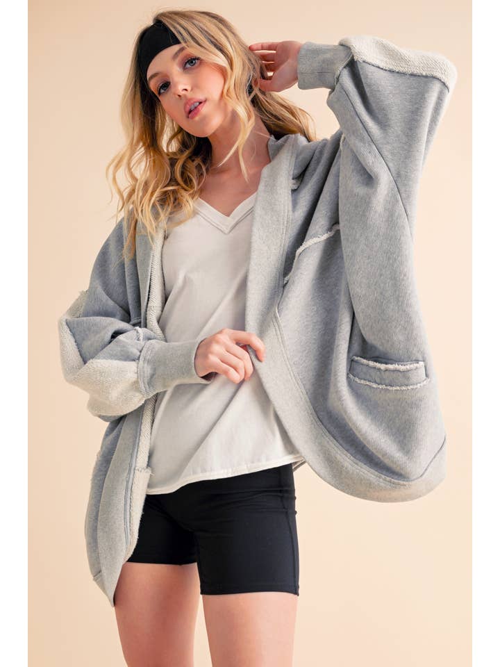 AEMI + CO - Wholesale Cardigan - Women's - 5134FK Janely Hooded Cardi 1
