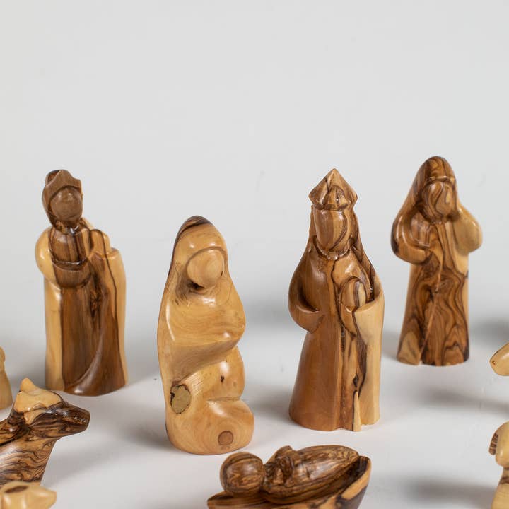 Ten Thousand Villages - Wholesale Nativity Scene Decor - Carved Olive Wood Nativity *1