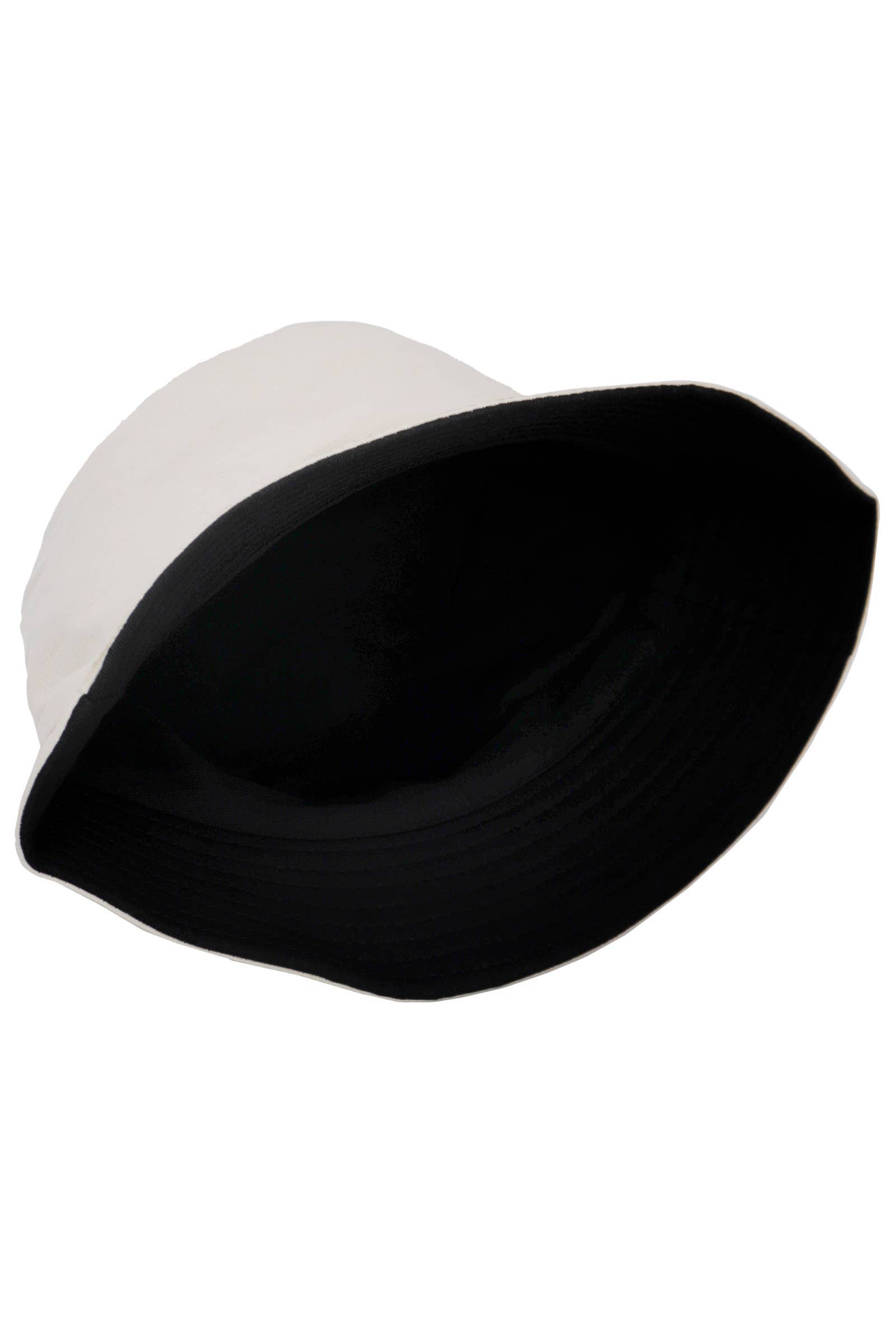 Cap Zone - Vente Bob – unisexe - Chapeau seau en coton uni réversible à fond noir28