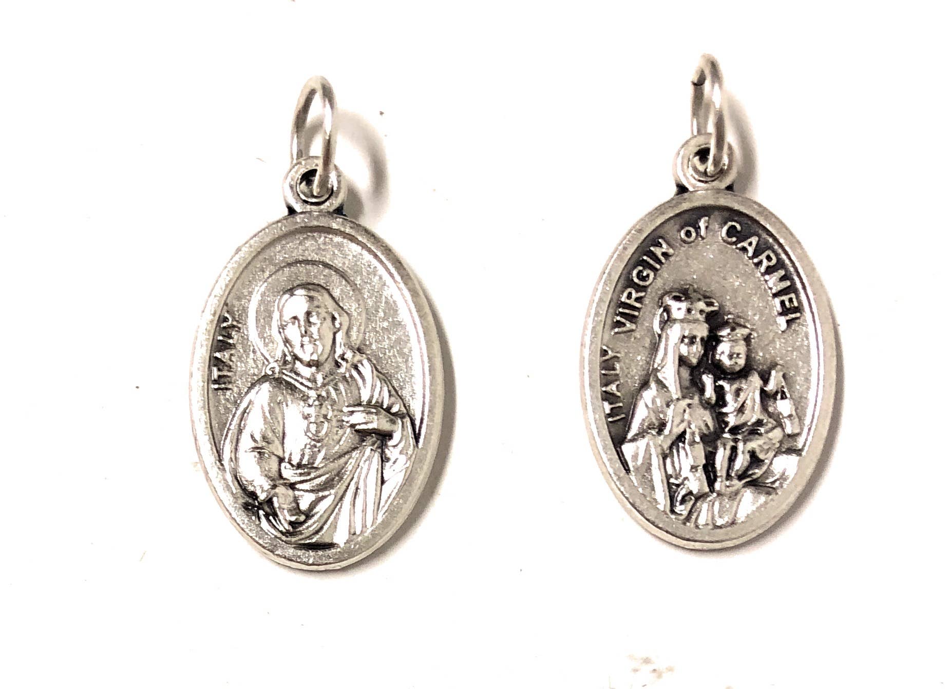 Costa Articoli Religiosi – Großhandel Individueller Charm/Anhänger – Medaille des Skapuliers vom Heiligsten Herzen, 2,5 x 1,5 cm0