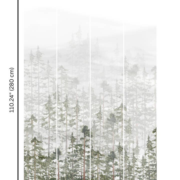 Walloha - Wholesale Wallpaper - Forest wallpaper - MISTY FOREST - Children's bedroom wallpaper1