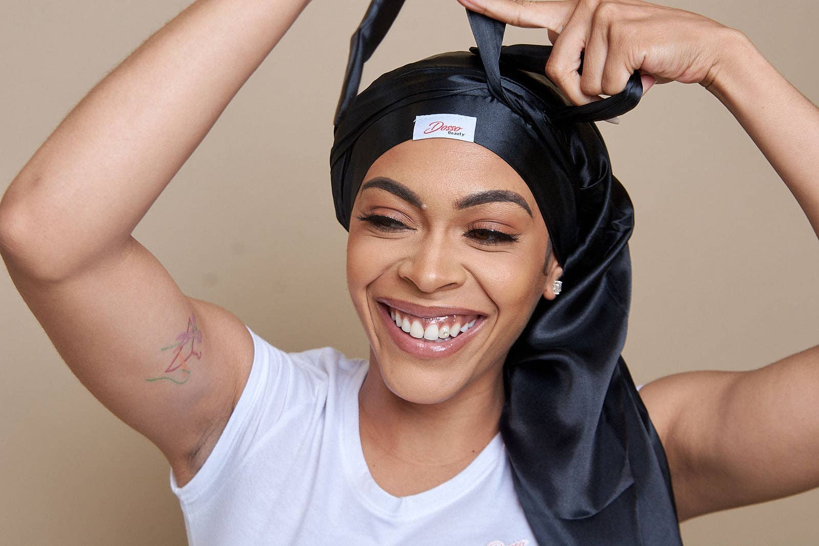 Dosso Beauty – wholesale Sleep cap / bonnet – women's – Satin Braid Bonnet3