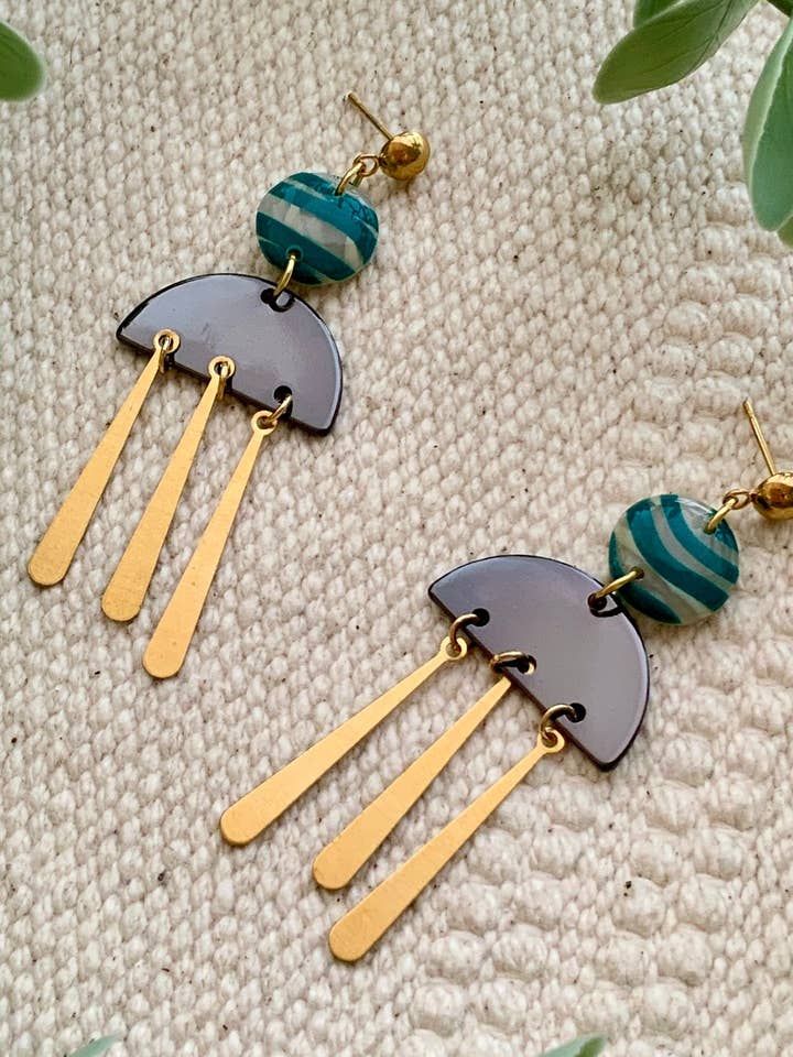 pillar earrings for wholesale by of books & hooks