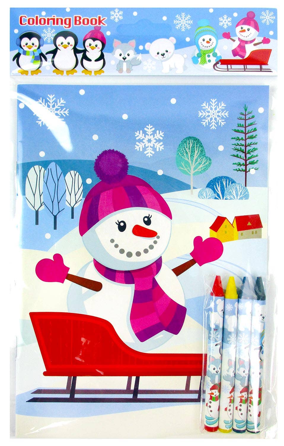 Tiny Mills - Wholesale Kleurboek - Kinderen en baby - Wintervakantie Kerst kleurboeken met kleurpotloden- 12 se3