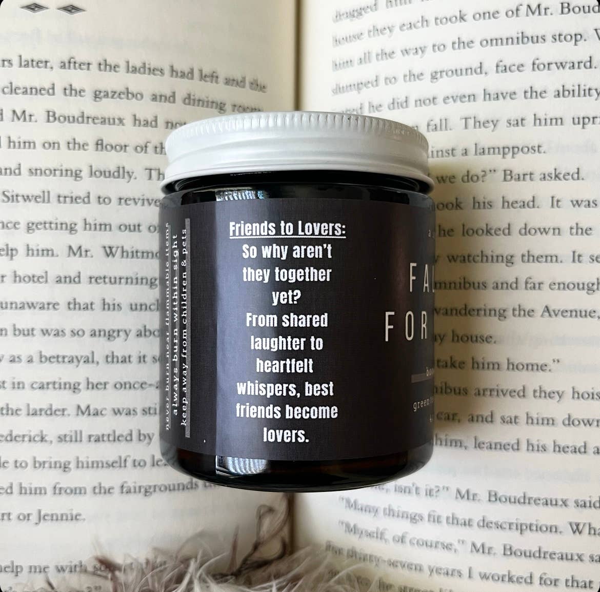 A Scent Story Candle Co - Wholesale Jar/Filled Candle - Falling For My BFF -  Bookish Candle | Book Themed Candle1