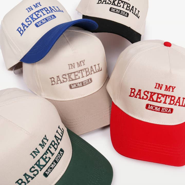 IN MY BASEKTBALL MOM ERA Embroidery Baseball Cap for wholesale by David And Young