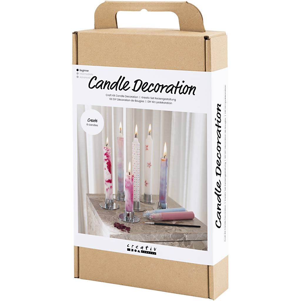 Hobbygroep - Vendita all'ingrosso Kit per lavoretti fai da te - CC Set Hobby Decorazione Candele Candele Coniche Decorate2