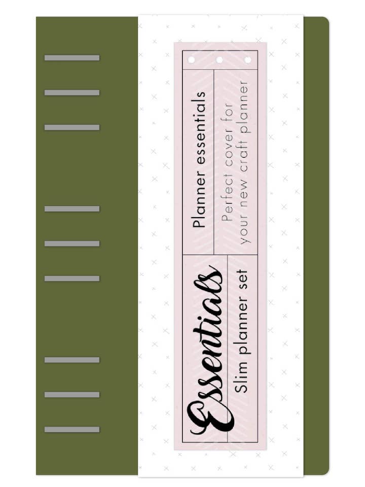 SL Slim Planner Olijfgroen Planner Essentials 160x250x30mm 1 Stuk nr.04 voor wholesale door Ecstasy Crafts Distributing