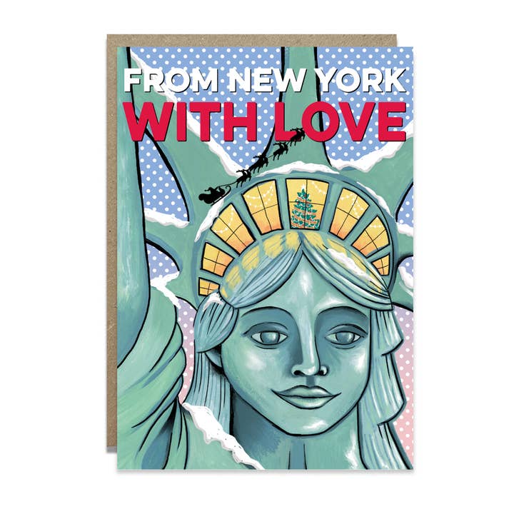 NYC Christmas Card - Statue of Liberty - New York City for wholesale by Callie Stay Cool