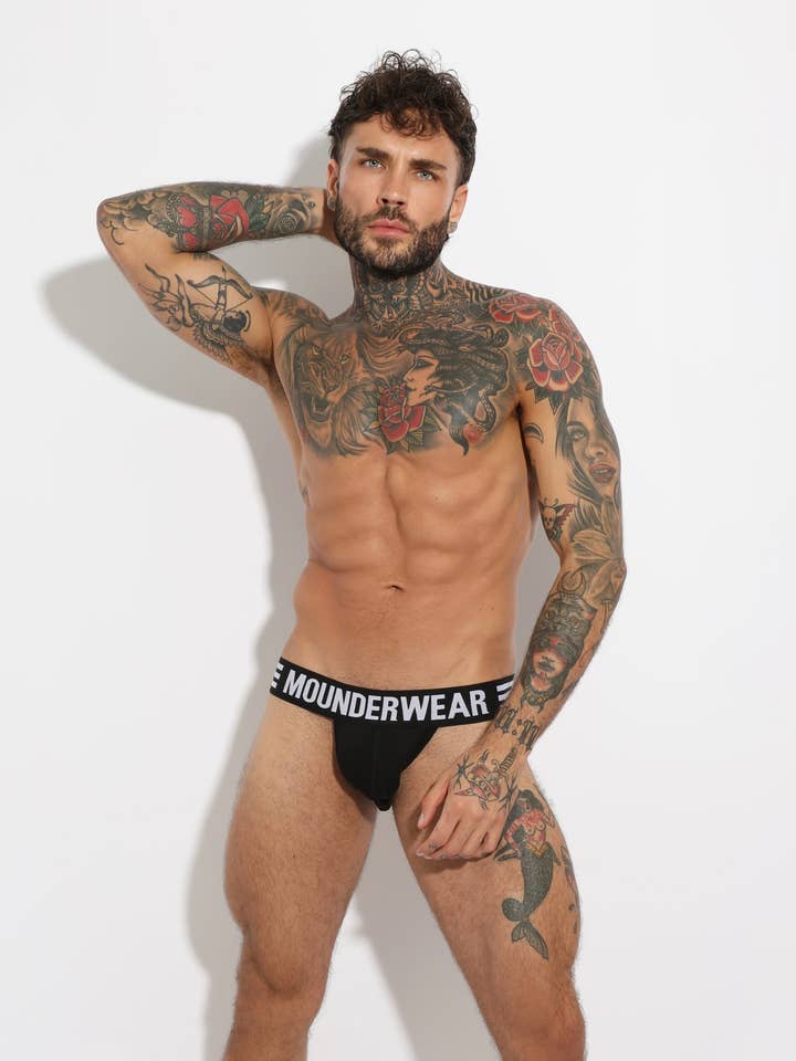 MOUNDERWEAR – Großhandel Unterwäsche – Herren – SPORT JOCK BLACK Sportlicher Jockstrap in Schwarz0