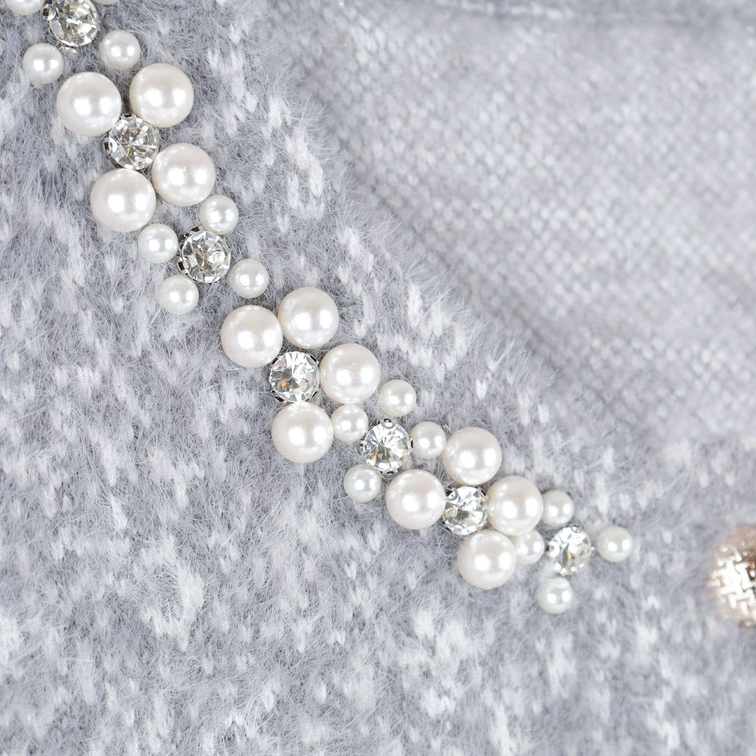 PEACH ACCESSORIES - Wholesale Cardigan - Women's - Sparkling Collar Soft Knit Pocket Cardigan SS10110