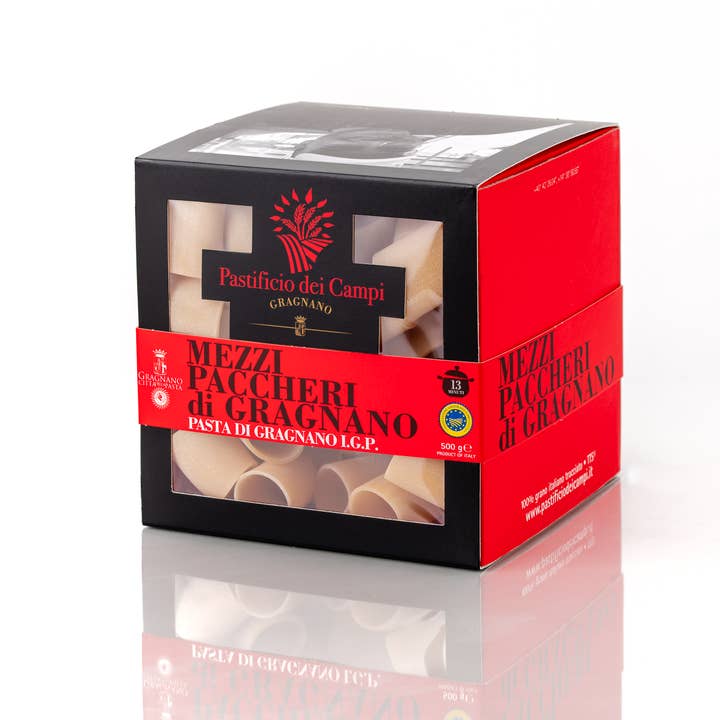 Pasta di Gragnano PGI - Mezzi Paccheri, 500g Made in Italy for wholesale by Pastificio dei Campi