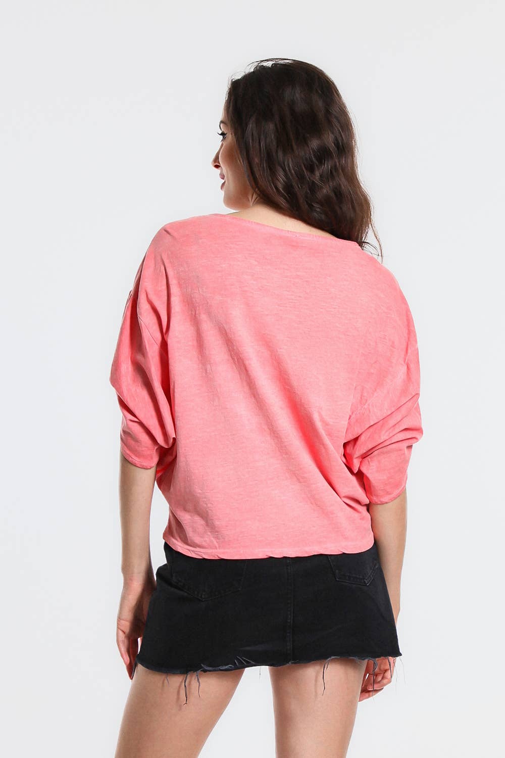 TINA Stephens Italy/Tees By Tina - Wholesale T-Shirt - Women's - Omaria Batwing Crop Top (BSS171)14