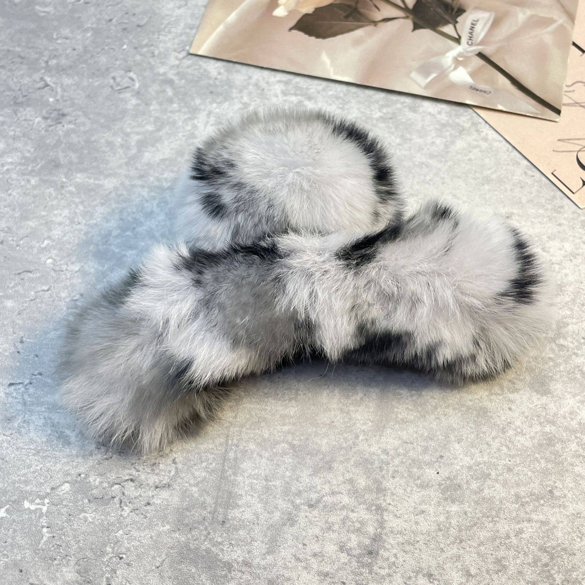 ACCITY - Wholesale Hair Clip - Women's - Rex Rabbit Fur Claws - Elegant Mixed Color Clips_CWASC159129